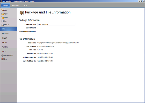 Package page